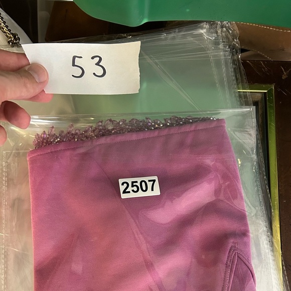 NWT Anthropologie Size XS Crystal Fringe Beaded Stretch Crop Tank Top Purple - Picture 14 of 14